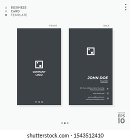 Clean, simple minimalist and modern business card