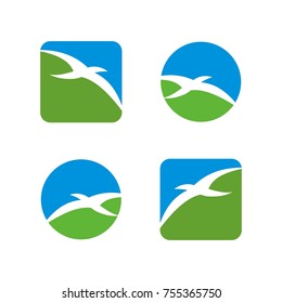 Clean, simple and modern abstract bird logo design template designed  based in vector format.