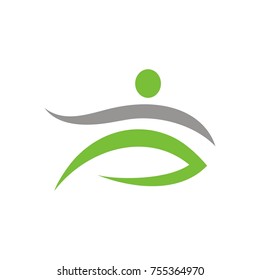 Clean, simple and modern abstract human figure logo design template for health, fitness, nature etc company, designed based in vector format.