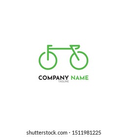 
A clean, simple and modern bicycle logo symbolizes health