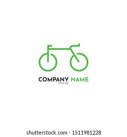 
A clean, simple and modern bicycle logo symbolizes health