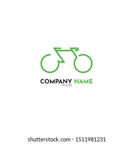 
A clean, simple and modern bicycle logo symbolizes health