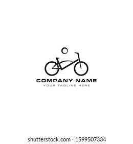 A clean, simple and modern bicycle logo
