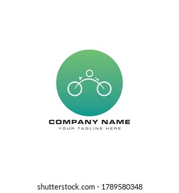 A clean, simple and modern bicycle logo