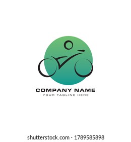 A clean, simple and modern bicycle logo