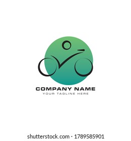A clean, simple and modern bicycle logo