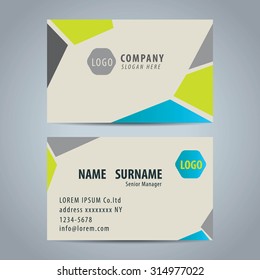 Clean simple modern business card template