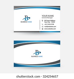 Clean And Simple Modern Business Card, Spiral Swoosh Design