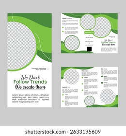 Clean, simple and Modern Corporate business Tri-fold Brochure template design.