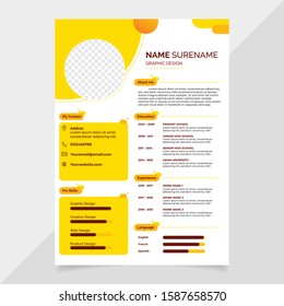 clean simple modern cv resume for professional