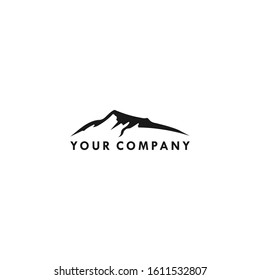 clean simple modern and elegant mountain logo
