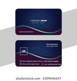 Clean and simple modern Mortgage business card, Modern simple light business card template with flat user interface. Double-sided creative Landing business card template
