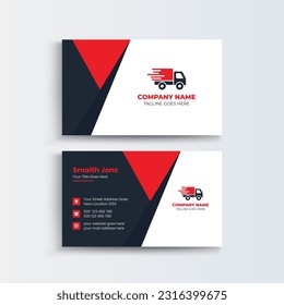 Clean and simple modern Moving business card, Modern simple light business card template with flat user interface.
Double-sided creative moving business card template