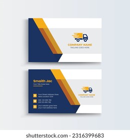 Clean and simple modern Moving business card, Modern simple light business card template with flat user interface.
Double-sided creative moving business card template