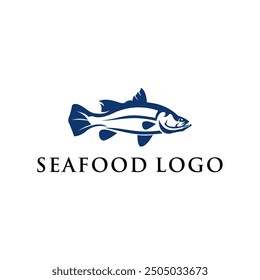 Limpio concepto de mariscos simple y moderno