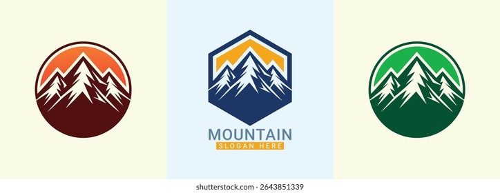  clean simple mountain logo design