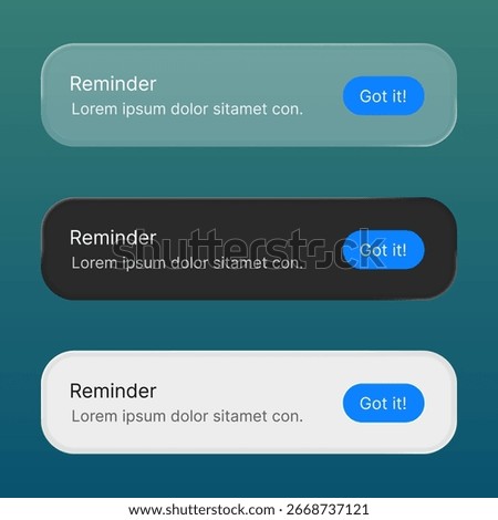 Clean and simple notification reminder design for social media and promotion post