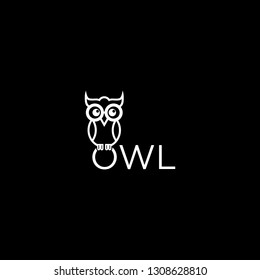 A clean and simple owl is located above the letter O