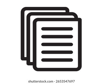 Ilustração limpa e simples do vetor de ícone de papel