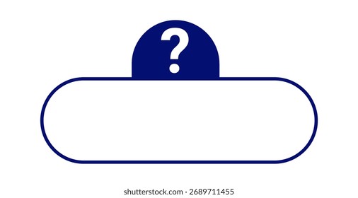 Clean and simple quiz template design with a blue question mark icon, ideal for educational content.