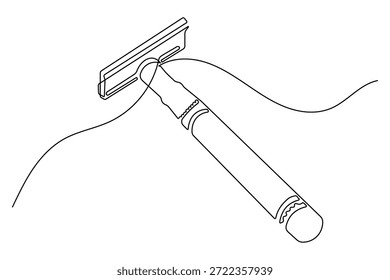 Limpar simples ícone de navalha desenho de uma linha com conceito de contorno minimalista