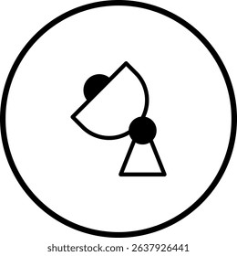A Clean and Simple Satellite Dish Icon for Technology and Communication Representation