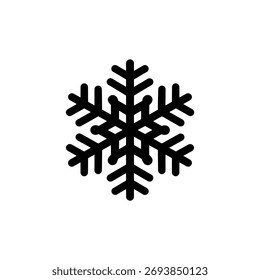 Copo de nieve limpio, simple con bordes redondos, aislado en un fondo transparente. Perfecto para capas, diseños de invierno y agregar un toque de la temporada.