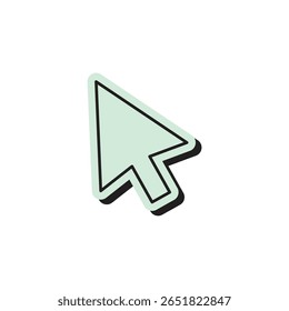 Icono de estilo de pegatina limpio y simple
