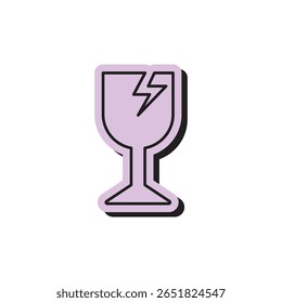 Clean and simple sticker style icon