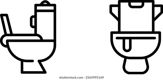 "Clean and Simple Toilet Icon for Restroom, Hygiene, and Facility-Themed Designs"