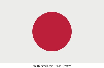 Clean and simple vector graphic of the Japanese flag.