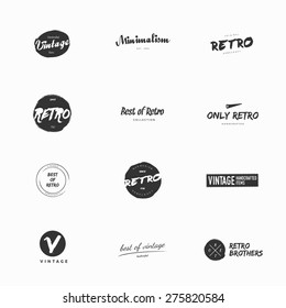 Clean and simple vintage and retro vector logos illustrations. Modern and minimalism styled vector logos for multiple use. Fresh ideas for brand identity work.