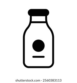 Clean and simple white drink bottle icon