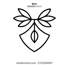 Clean, single-line bird illustration perfect for logos, designs, or nature-themed graphics.