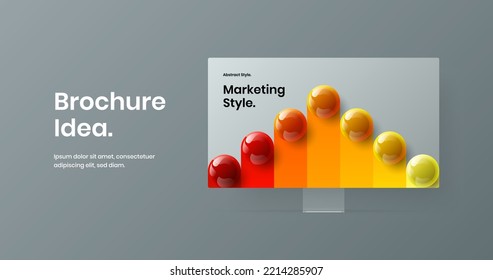 Clean site design vector illustration. Colorful monitor mockup web project layout.