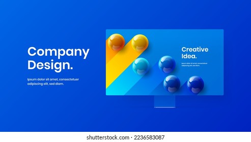 Clean site design vector illustration. Isolated desktop mockup web project concept.