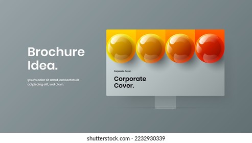 Plantilla vectorial de diseño de sitio limpio. Ilustración de presentación de simulación de pantalla de computadora colorida.