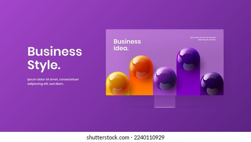 Clean site screen design vector illustration. Minimalistic monitor mockup landing page layout.