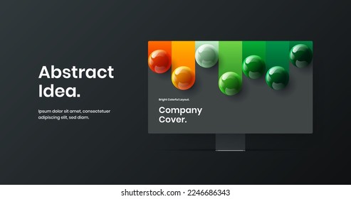 Clean site screen design vector illustration. Abstract monitor mockup web banner template.