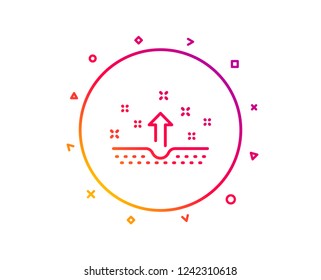 Clean skin line icon. Body or Face care sign. Gradient pattern line button. Clean skin icon design. Geometric shapes. Vector