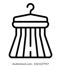 Clean skirt icon outline vector. Iron board. Cloth steam