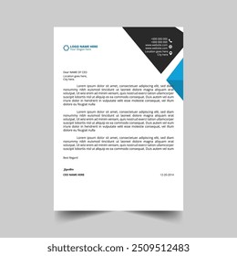Clean smart buciness corporate letterhead design template