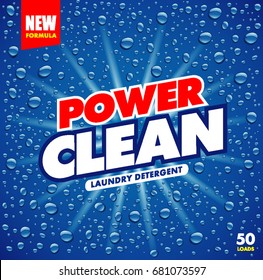 clean soap wash background; Laundry detergent package design