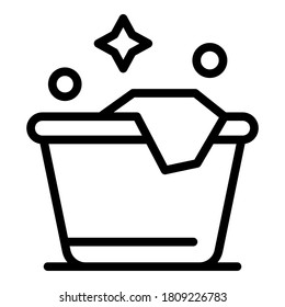 Clean softener clothes icon. Outline clean softener clothes vector icon for web design isolated on white background