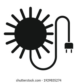 Clean solar energy icon. Simple illustration of clean solar energy vector icon for web design isolated on white background