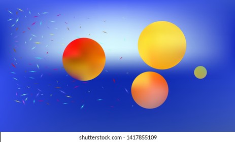 Clean space fantasy. Liquid colorific illustration fantasy. Background texture, modern. Azure colored. A good selection space background. Colorful selected stars background.