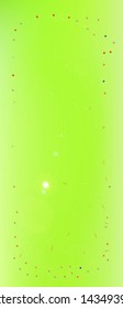 Clean space and signs confetti. Liquid colorific illustration. Background light. Abstract Ultra Wide portrait background picture. Colorful fresh abstraction. Lime color theme.