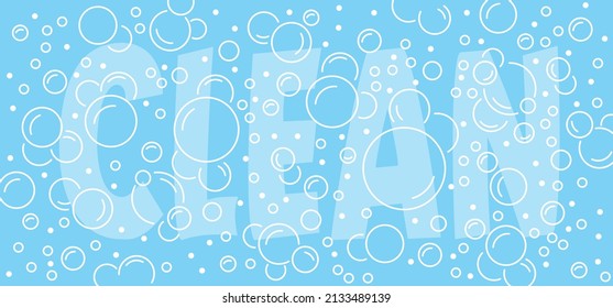 Clean. Sparkling Water , Water Drops. Cartoon Bath Soap With Lather Silhouette. Soap With Foam And Bubbles. Vector Icon Or Symbol. Clean, Bath Suds. Shampoo. H2O. Restroom Or Bathroom Pictogram.