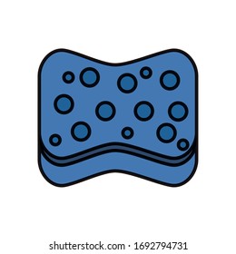 clean sponge flat style icon vector illustration design