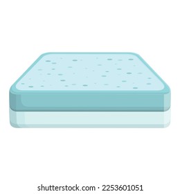 Clean sponge icon cartoon vector. Liquid product. Plastic label